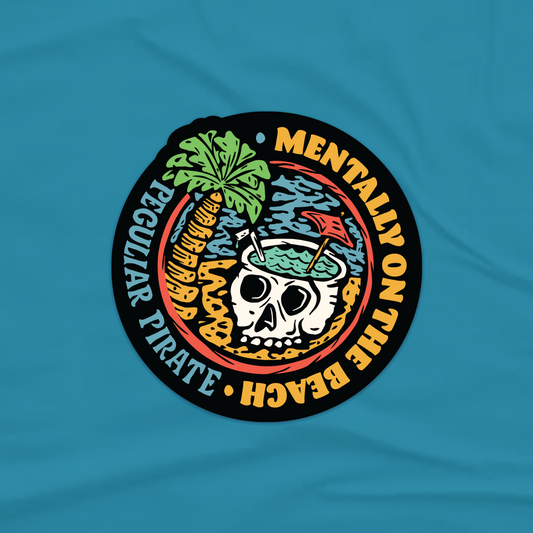 Mentally I'm on The Beach Sticker