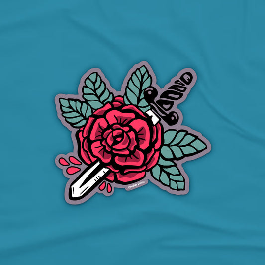 Flower and Knife Sticker